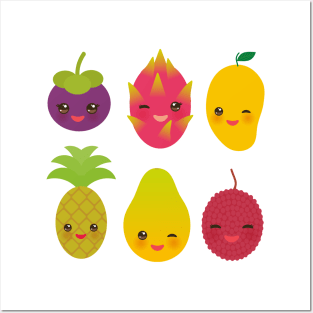 Cute Exotic Fruits Posters and Art